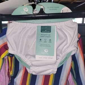 White 3T Eco Pull-Up Swim Diaper By Green Sprouts. NWT